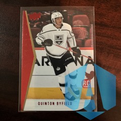 2021-22 Upper Deck Series 1 Exclusive Red Die Cut Quinton Byfield #RDT-1